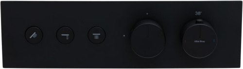 Смеситель для ванны с душем Allen Brau Liberty 5.33003-31 встраиваемый в стену черный с термостатом - фото 4