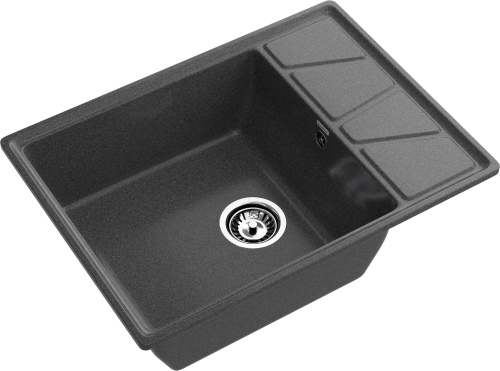 Кухонная мойка Granfest Vertex V-680L графит 68х50 цвет графит поверхность матовая - фото 2