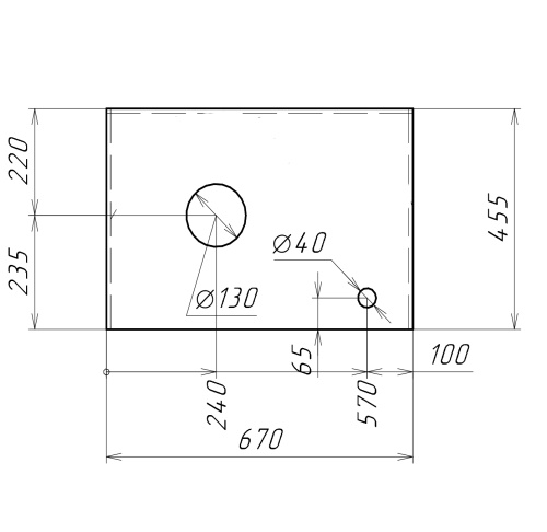 Столешница Grossman Флай 507001 67х44 накладная цвет белый - фото 4