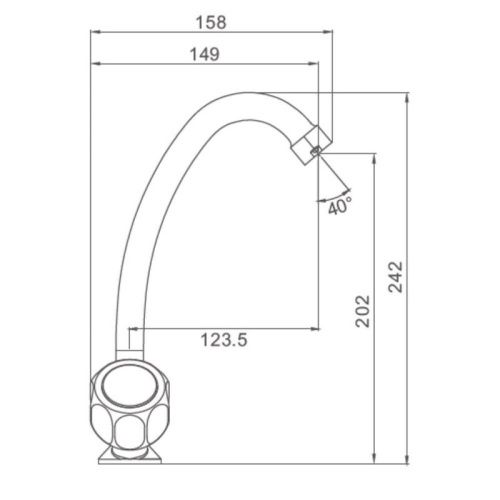Смеситель для кухни ProHanss P12.41 на мойку хром - фото 3