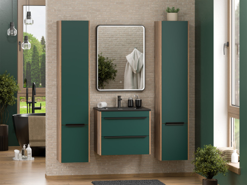 Шкаф-пенал Brevita Greenwood GRE-05035-08П 35х34х165 подвесной - фото 5