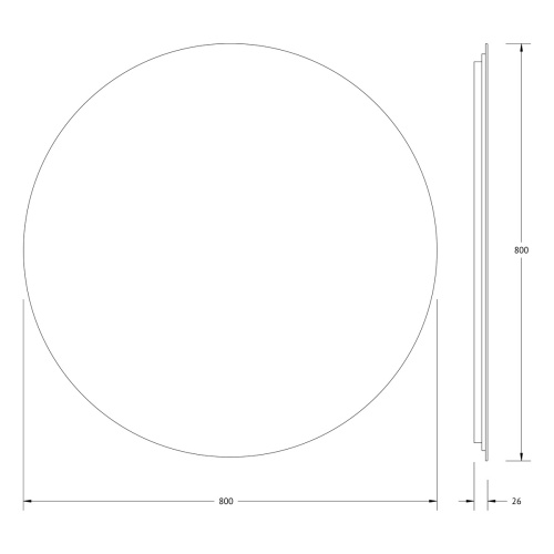Зеркало в ванную Defesto OPTI DF 2855R 80х80 - фото 2