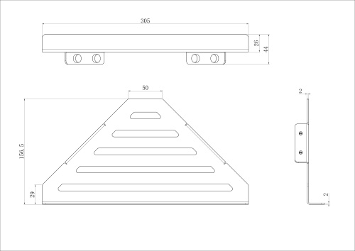 Полка в ванную комнату Wonzon & Woghand WW-6132-BG - фото 2