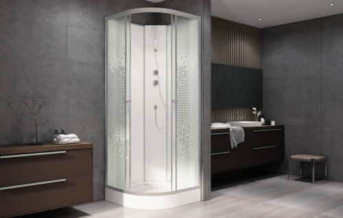 Душевая кабина AvaCan L909N 90х90 четверть круга без крыши ориентация универсальная - фото 2