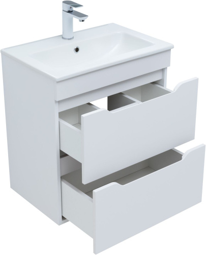 Тумба под раковину Aquanet Практика 00330457 58х39х64 напольная/подвесная цвет белый - фото 2