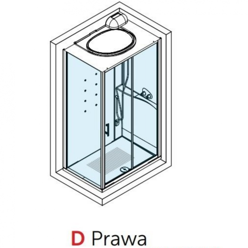 Душевая кабина Novellini Eon EON2P129DT1N-1AK 120х80 прямоугольная с крышей ориентация правая - фото 3