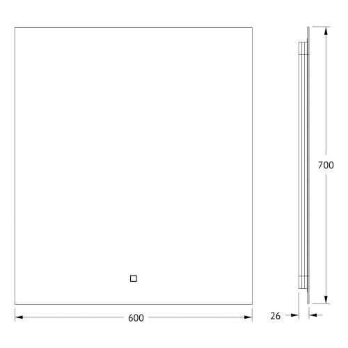 Зеркало в ванную Defesto GLOW DF 2516S 60х70 - фото 2