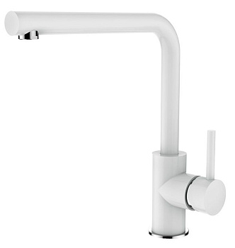 Смеситель для кухни AQG COLORS 05COL500BL на столешницу белый матовый