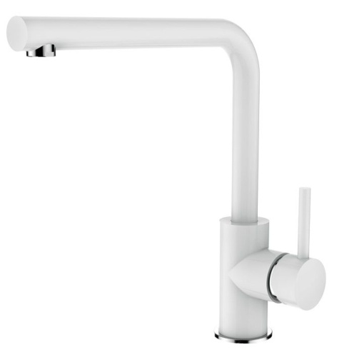 Смеситель для кухни AQG COLORS 05COL500BL на столешницу белый матовый