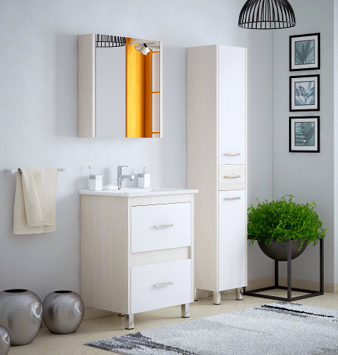 Зеркало-шкаф Corozo Верона SD-00000287 75х14х67 подвесной цвет коричневый - фото 3