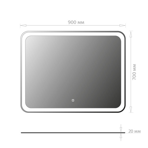 Зеркало в ванную Onika Магна 209029 90х70 - фото 4