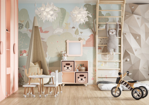 Зеркало в ванную Aquaton Каспер 1A283402CR1E0 51х51 цвет розовый - фото 3