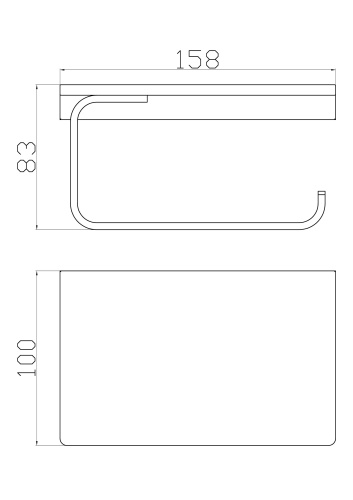 Бумагодержатель Wonzon & Woghand ECLIPSE WW-9126-BGM - фото 2