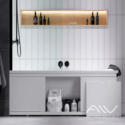 Экран под ванну Alavann Rita 160 см ALV1024001 фронтальный МДФ съемный/раздвижной белый - фото 3