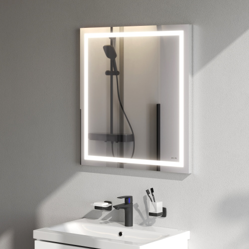 Зеркало в ванную Am.Pm Gem M91AMOX0651WG 65х70 цвет серебро - фото 4