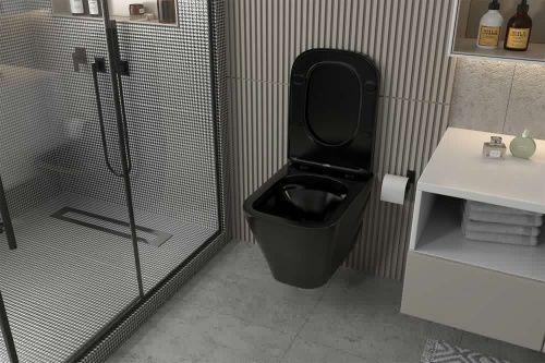 Комплект сантехническая инсталляция с клавишей смыва Abber Rechteck AC1201MB-AC0105-AC0120NG - фото 4