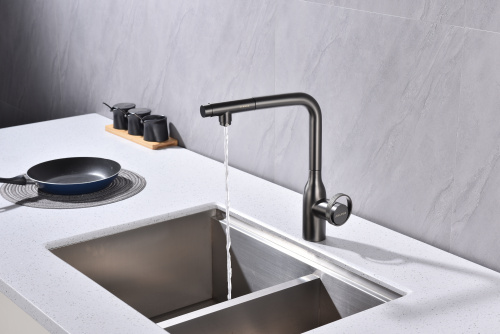 Смеситель для кухни Paulmark URBAN Ur213104-GM на раковину беретта - фото 3