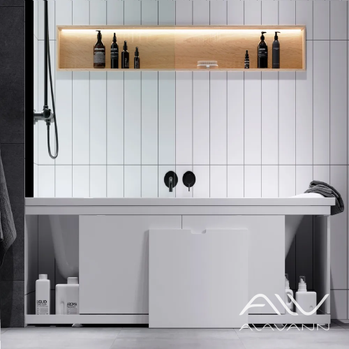 Экран под ванну Alavann Rita 150 см ALV1027001 фронтальный МДФ съемный/раздвижной белый - фото 3