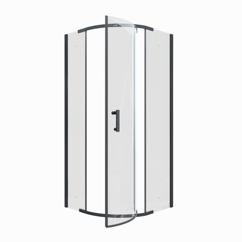 Душевой уголок Cerutti SPA KORRA Z90B 90х90 стекло прозрачное профиль черный без поддона - фото 3