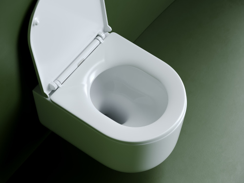 Унитаз подвесной Ceramica Nova ULMA CN4006T белый с сиденьем микролифт безободковый смыв торнадо - фото 5