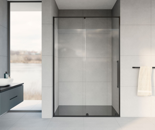 Душевая дверь Vincea Arno VPS-1A120CLB 120х200 стекло прозрачное профиль черный - фото 2