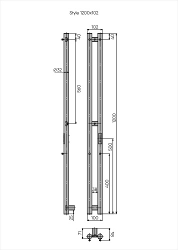 Полотенцесушитель Indigo Style LSE120-10GNSRt 10х120 электрический оружейная сталь - фото 5