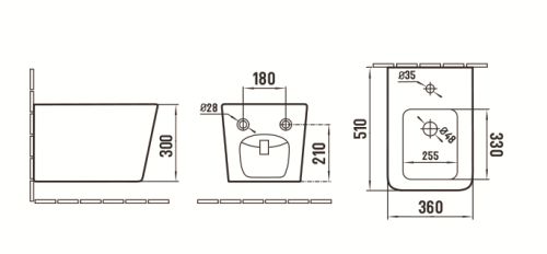 Биде CeramaLux NS5370 MB подвесное - фото 3