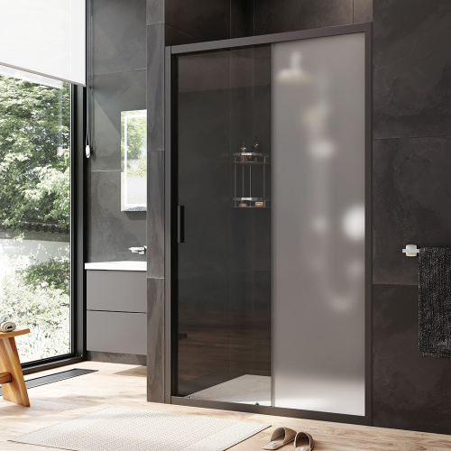 Душевая дверь Am.Pm Gem W90G-120-1-195BM 120х195 стекло прозрачное профиль черный