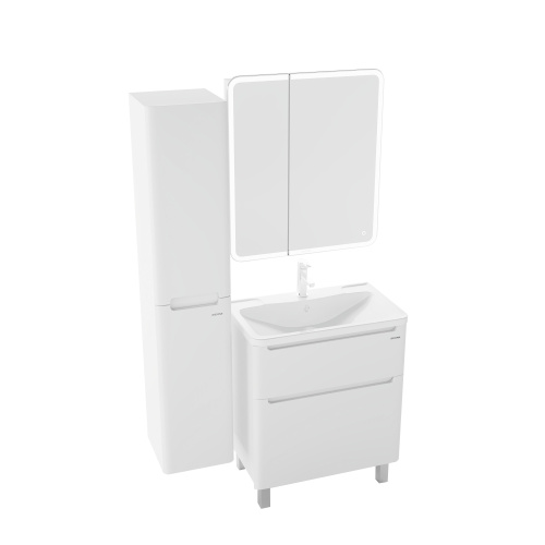 Зеркало-шкаф Grossman Адель 207004 70х14х80 подвесной цвет белый - фото 2