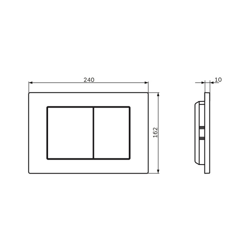 Клавиша смыва механическая Am.Pm PrimeFit S I090238 цвет черный - фото 3