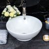 Раковина из сантехнического фарфора Melana 320302-805 40х40 накладная цвет белый без отверстий под смеситель