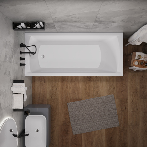 Ванна акриловая 1MarKa MODERN 01мод1880 180х80 пристенная прямоугольная без каркаса - фото 5