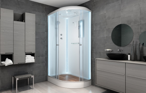 Душевая кабина AvaCan D012SLLED 120х90 асимметричная с крышей ориентация левая - фото 4