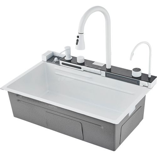 Кухонная мойка Savol S-SC001W 75х46 цвет белый поверхность матовая - фото 2