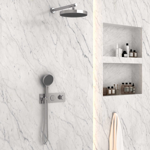 Душевая система Vincea VSFW-422TI2CH встраиваемая в стену с термостатом