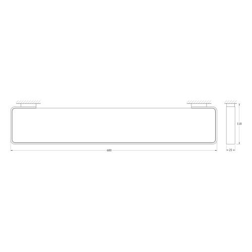 Полка в ванную комнату Artwelle REGEN 832760A - фото 2