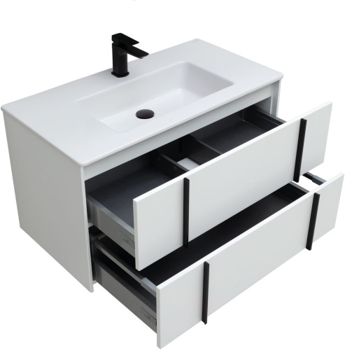 Тумба под раковину Allen Brau Reality 1.32006.WM 90х46х50 подвесная цвет белый - фото 4