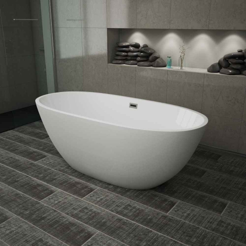 Ванна акриловая Grossman Fly GR-1101 165х75 отдельностоящая овальная с ножками - фото 2