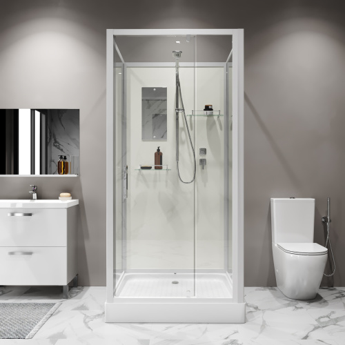 Душевая кабина Niagara Standart ST90/15Q/BK 90х90 квадратная без крыши ориентация универсальная - фото 5