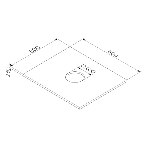 Столешница Am.Pm Func M8FST0600OF 60х50 накладная цвет темное дерево - фото 3