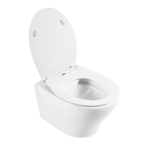 Чаша унитаза подвесная BelBagno ACQUA BB340CHR цвет белый без сиденья безободковая каскадный смыв - фото 2