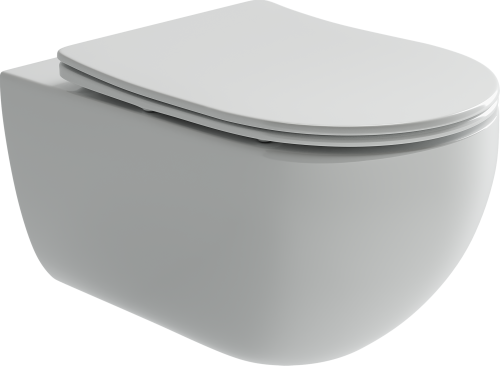 Унитаз подвесной Ceramica Nova LONG CN3015 белый с сиденьем микролифт безободковый душевой смыв - фото 2