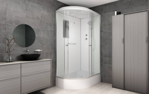 Душевая кабина AvaCan D312SR 120х90 асимметричная с крышей ориентация правая - фото 3