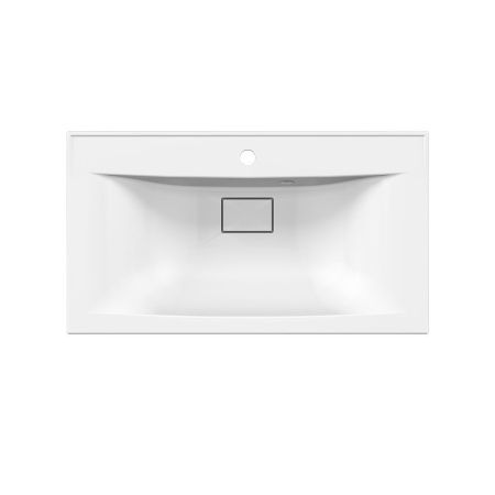 Раковина из искусственного камня Vincea VCB-3M800W 80х50 встраиваемая цвет белый 1 отверстие под смеситель