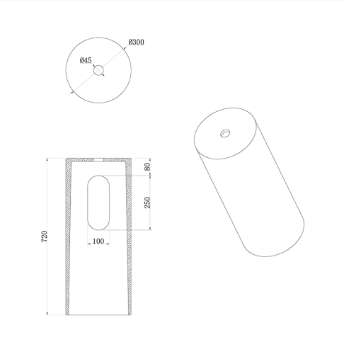 Пьедестал для раковины Armadi Art Sole 801-Base-GR - фото 2