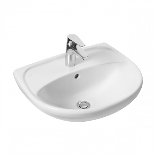 Раковина из сантехнического фарфора Jika Lyra 8142700001049 50х41 подвесная цвет белый 1 отверстие под смеситель - фото 4