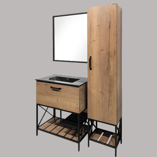 Тумба с раковиной Comforty Бредфорд 00004149064CF 76х47х87 напольная цвет дуб темный - фото 5