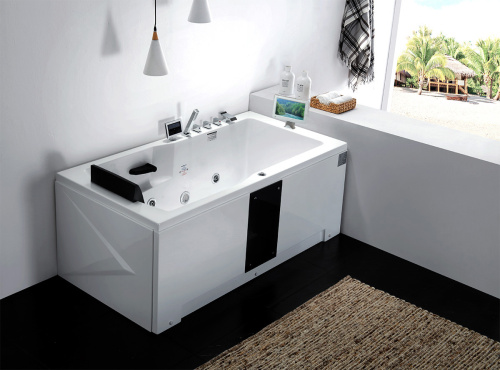 Ванна акриловая гидромассажная Gemy G9066 II O R 171х86 пристенная прямоугольная с каркасом - фото 2