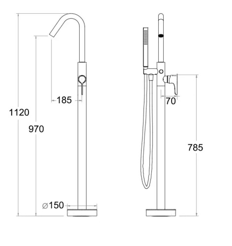 Смеситель BOCH MANN SELLA BM9652 напольный хром - фото 3