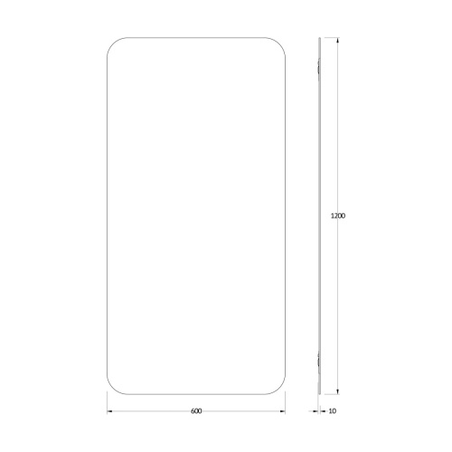 Зеркало в ванную Evoform Colora BY 0438 60х120 цвет черный - фото 2